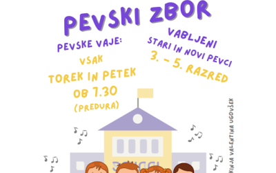 Otroški pevski zbor – vabilo